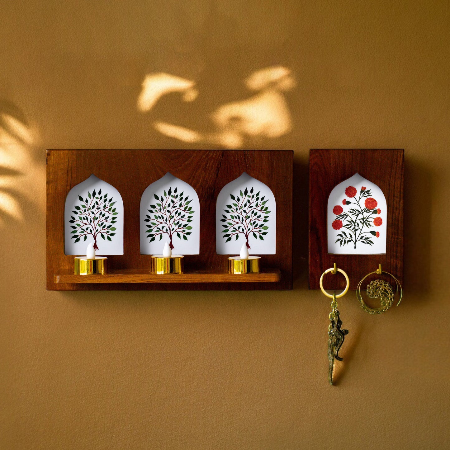 Combo | Candle holder ☐☐☐ + Key holder ☐ | Jharokha Collection