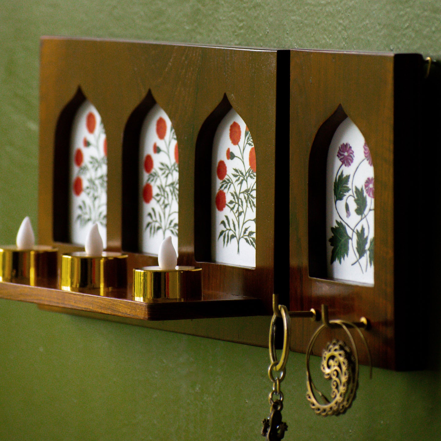 Combo | Candle holder ☐☐☐ + Key holder ☐ | Jharokha Collection