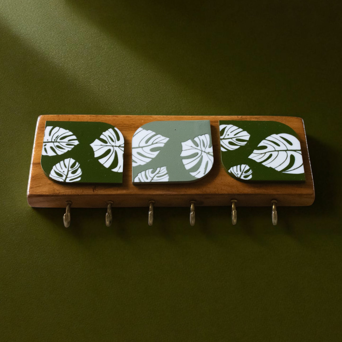Key holder | Triple | Monstera Design 1 | Foliage Collection