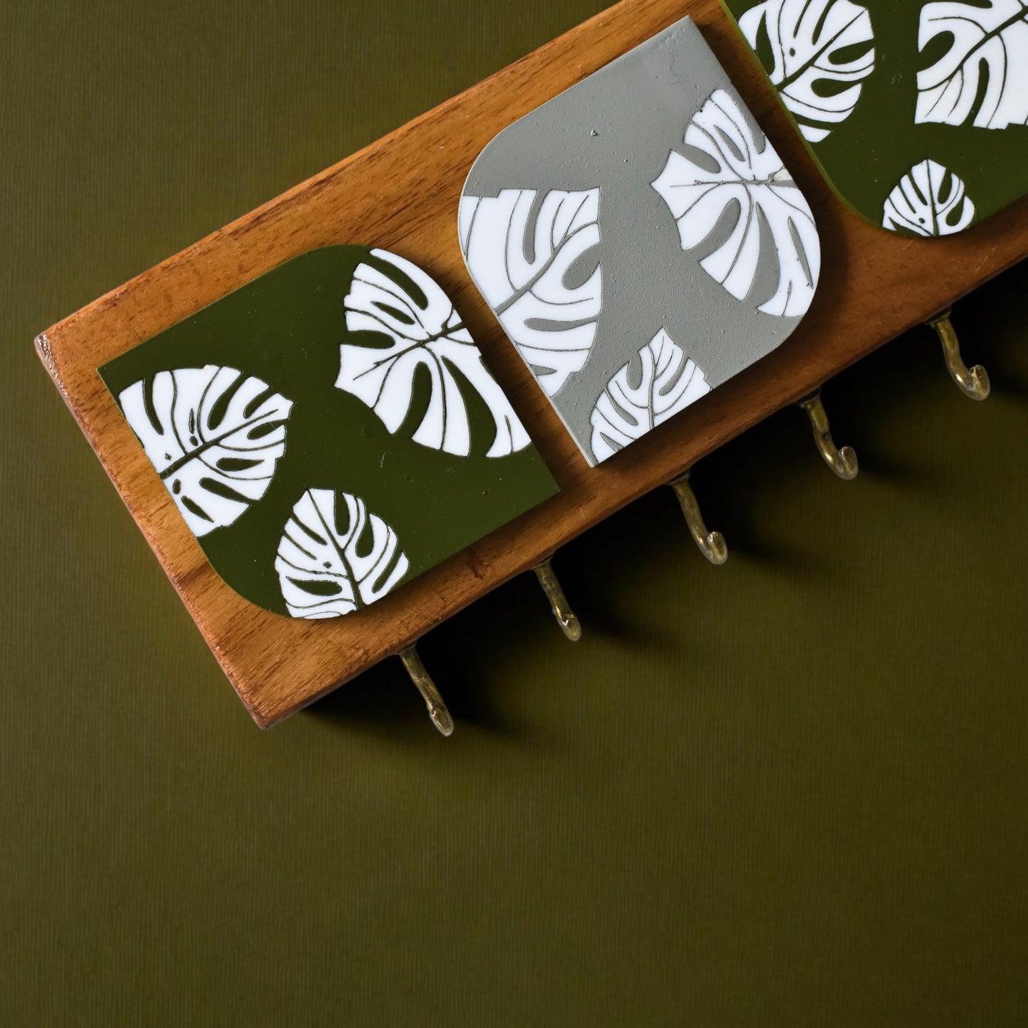 Key holder | Triple | Monstera Design 1 | Foliage Collection