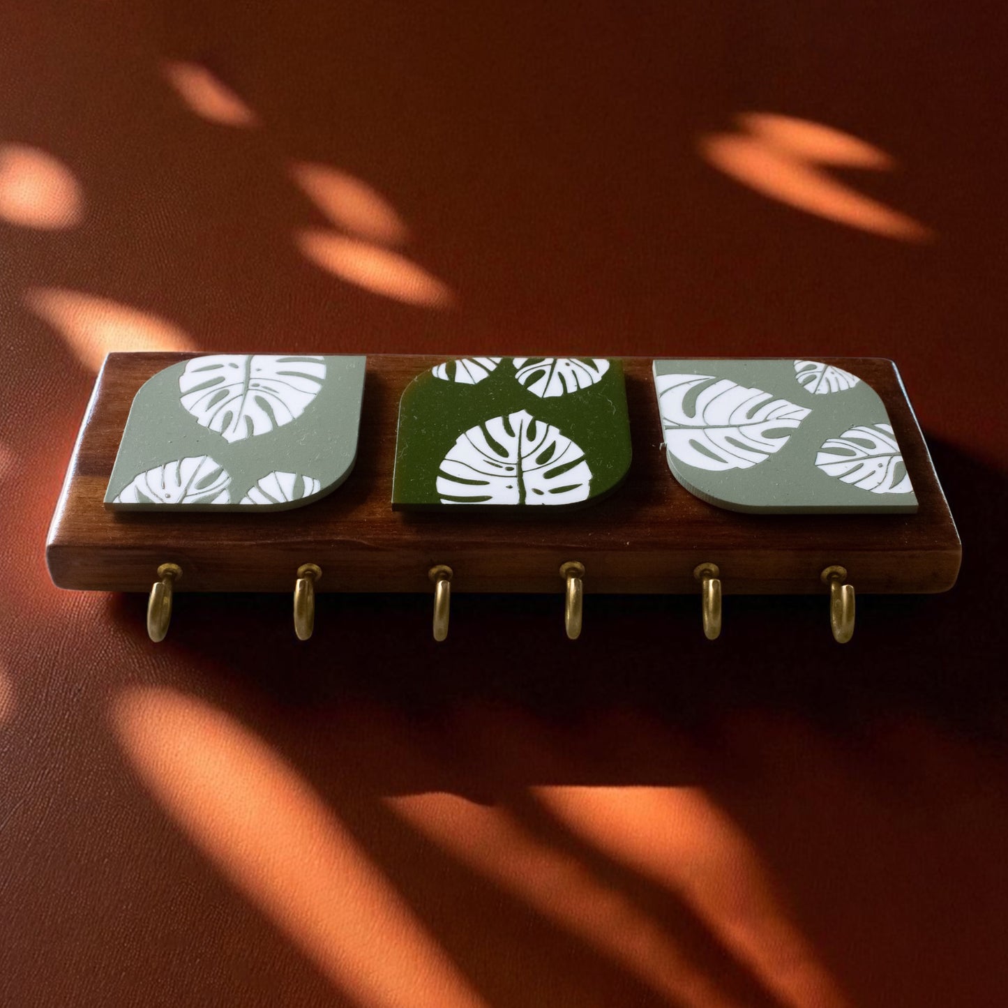 Key holder | Triple | Monstera Design 2 | Foliage Collection