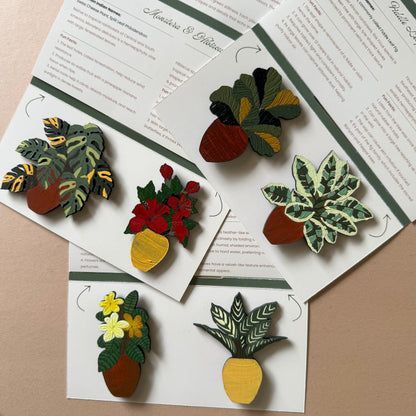 Tropical Garden Magnets | Set of 2