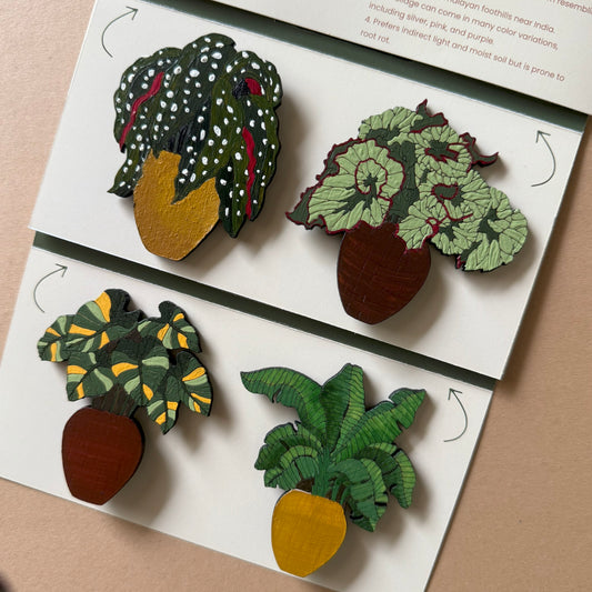 Tropical Garden Magnets | Set of 4