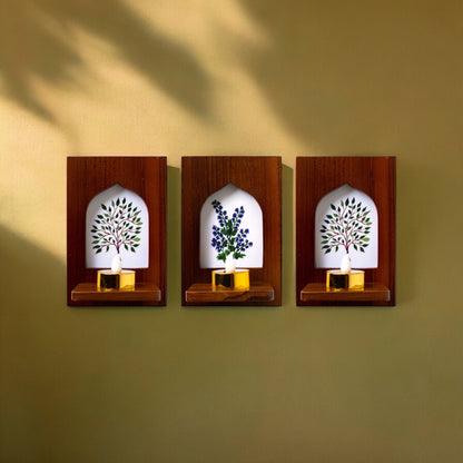 Set of 3 | Candle holders | Single Window | Jharokha Collection