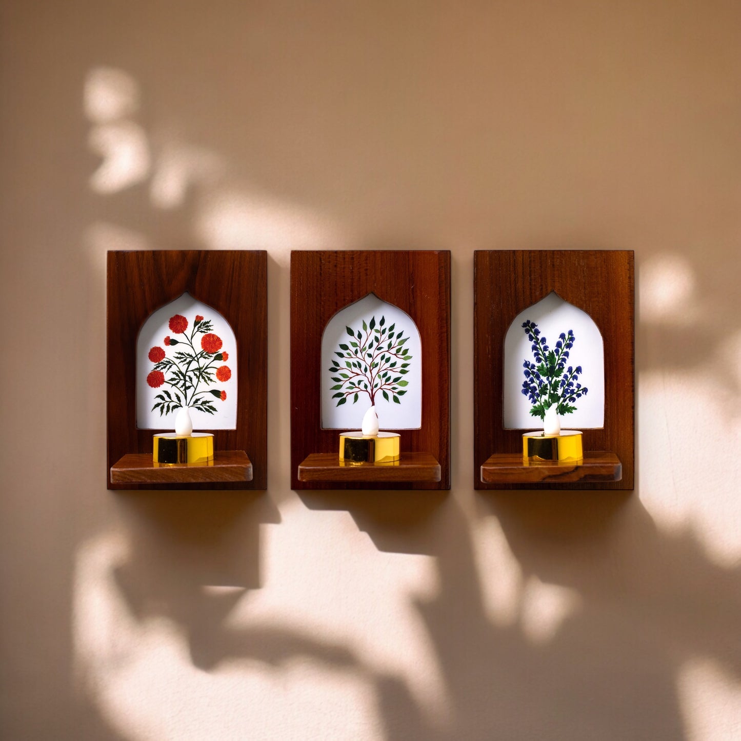 Set of 3 | Candle holders | Single Window | Jharokha Collection