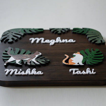Square | 9" X  9" | Paw Plate | Personalised Pet Nameplate