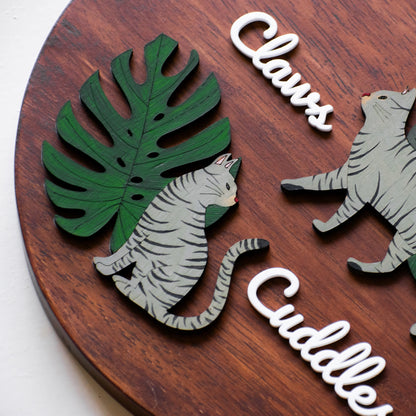 Circle I 9" Dia | Paw-plate | Personalised Pet Nameplate